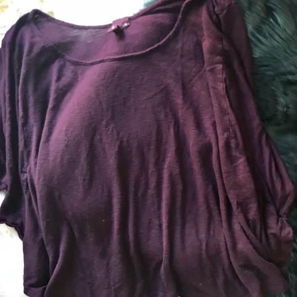 Plum cropped tee - Picture 7 of 8
